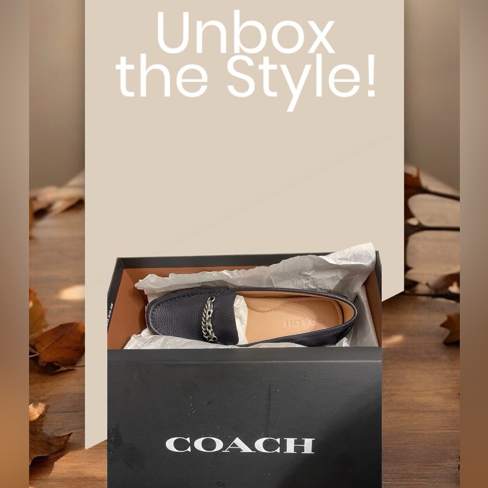 COACH Crosby Driver’s Chains LTD. Driving Loafers / Coach. UK   size 8 B    NWT - Picture 15 of 16